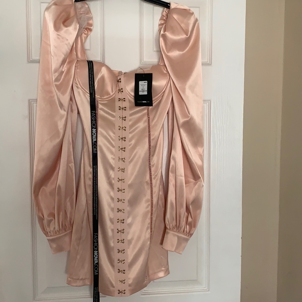Blush pink fashion nova corset dress